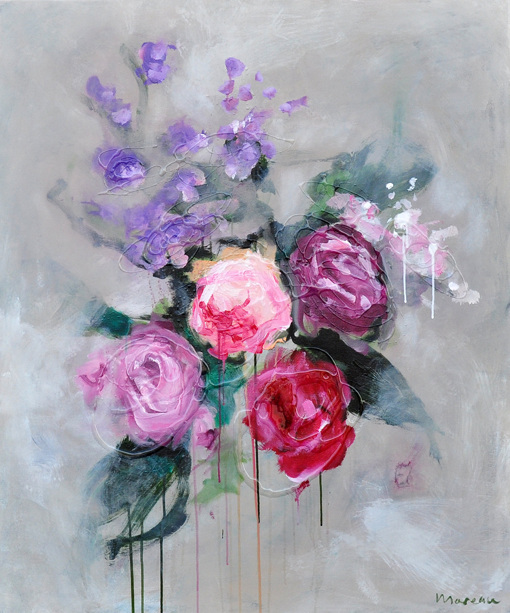 Eva Moreau + Bouquet de Fleurs